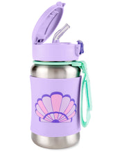 Load image into Gallery viewer, Skip Hop Spark Style Stainless Steel Straw Bottle - Seashell