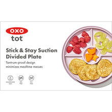 Load image into Gallery viewer, OXO Tot Stick & Stay Suction Divided Plate - Blossom