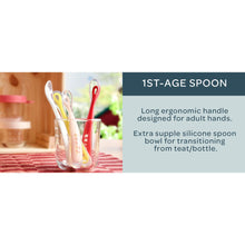 Load image into Gallery viewer, Beaba 2nd Stage Silicone Spoons 4 Pack - Dark Blue/Pink/Grey/Light Blue
