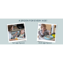 Load image into Gallery viewer, Beaba 2nd Stage Silicone Spoons 4 Pack - Dark Blue/Pink/Grey/Light Blue