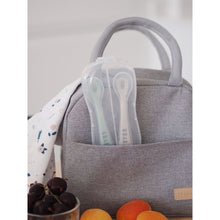 Load image into Gallery viewer, Beaba 2nd Stage Silicone Spoons & Case 2 Pack - Velvet Grey/Sage Green
