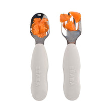 Load image into Gallery viewer, Beaba Fork & Spoon Stainless Steel Pre-Cutlery - Velvet Grey