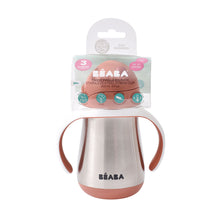 Load image into Gallery viewer, Beaba Stainless Steel Straw Cup 250ml - Terracotta
