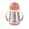 Beaba Stainless Steel Straw Cup 250ml - Terracotta
