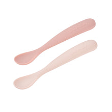 Load image into Gallery viewer, Beaba 1st Stage Silicone Spoons & Case 2 Pack - Cotton Candy/Sorbet