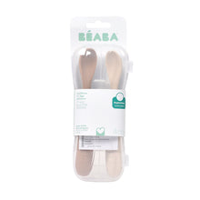 Load image into Gallery viewer, Beaba 1st Stage Silicone Spoons & Case 2 Pack - Praline/Clay