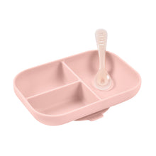 Load image into Gallery viewer, Beaba Silicone Suction Divided Plate & Spoon - Cotton Candy