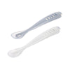 Beaba 1st Stage Silicone Spoons & Case 2 Pack - Cloud Blue/Pebble