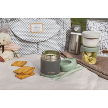 Load image into Gallery viewer, Beaba Stainless Steel Food Container 300ml - Mineral Grey/Sage Green