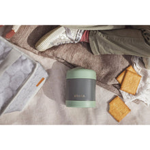 Load image into Gallery viewer, Beaba Stainless Steel Food Container 300ml - Mineral Grey/Sage Green