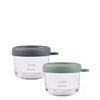 Beaba Set of 2 conservation Glass Jars 150ml (Mineral / Sage Green)