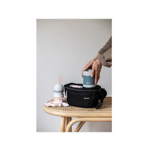 Load image into Gallery viewer, Beaba Biarritz Expendable Stroller Organizer Bag - Black & Lilys