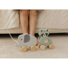 Load image into Gallery viewer, Bubble Wooden Elephant Pull Along Toy