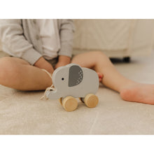 Load image into Gallery viewer, Bubble Wooden Elephant Pull Along Toy
