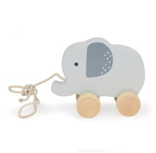 Load image into Gallery viewer, Bubble Wooden Elephant Pull Along Toy