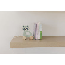 Load image into Gallery viewer, Bubble Wooden Raccoon Pull Along Toy