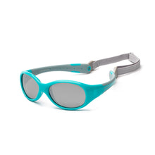 Load image into Gallery viewer, Koolsun Flex Baby Sunglasses - Aqua Grey 0-3 yrs