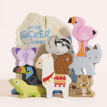 Load image into Gallery viewer, Le Toy Van Wooden Stacking Animals & Bag - Andes