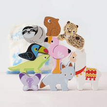 Load image into Gallery viewer, Le Toy Van Wooden Stacking Animals & Bag - Andes