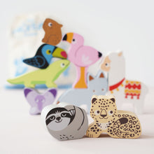 Load image into Gallery viewer, Le Toy Van Wooden Stacking Animals & Bag - Andes