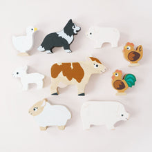 Load image into Gallery viewer, Le Toy Van Wooden Stacking Animals & Bag - Farmyard