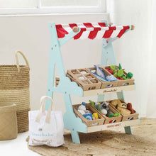 Load image into Gallery viewer, Le Toy Van Wooden Market Stall & Fruit Play Food Crate