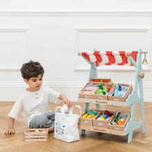 Load image into Gallery viewer, Le Toy Van Wooden Market Stall & Fruit Play Food Crate