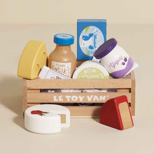 Load image into Gallery viewer, Le Toy Van Wooden Market Crate - Cheese & Dairy