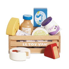 Load image into Gallery viewer, Le Toy Van Wooden Market Crate - Cheese & Dairy