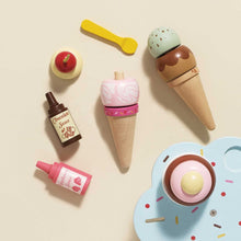 Load image into Gallery viewer, Le Toy Van Wooden Ice Cream Stand & Toppings