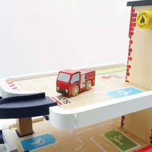 Load image into Gallery viewer, Le Toy Van Fire & Rescue Wooden Garage