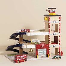 Load image into Gallery viewer, Le Toy Van Fire & Rescue Wooden Garage