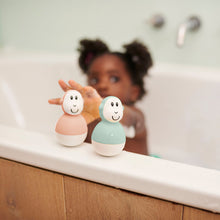 Load image into Gallery viewer, Matchstick Monkey Bathtime Wobblers - Mint Green & Dusty Pink