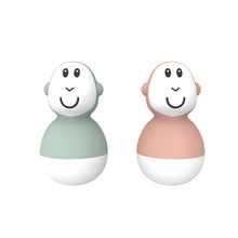 Load image into Gallery viewer, Matchstick Monkey Bathtime Wobblers - Mint Green & Dusty Pink