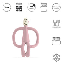 Load image into Gallery viewer, Matchstick Monkey Original Teething Toy With Tail - Dusty Pink