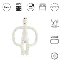 Load image into Gallery viewer, Matchstick Monkey Original Teething Toy With Tail - Confetti Cream