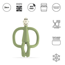 Load image into Gallery viewer, Matchstick Monkey Original Teething Toy With Tail - Olive