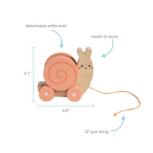 Load image into Gallery viewer, Pearhead Snail Wooden Pull Toy