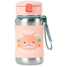 Load image into Gallery viewer, Skip Hop Zoo Stainless Steel Straw Bottle - Cat