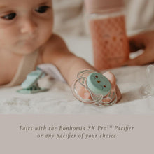 Load image into Gallery viewer, Suavinex Soother Clip with Ribbon - Bonhomia Owl Pink