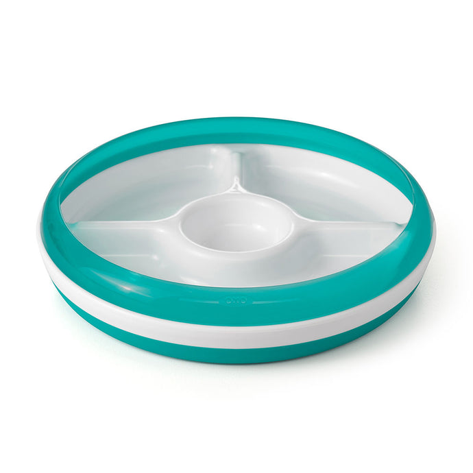OXO Tot Divided Plate with Removable Ring - Teal