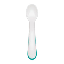 Load image into Gallery viewer, OXO Tot On the Go Plastic Fork &amp; Spoon Set With Travel Case - Teal
