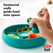 Load image into Gallery viewer, OXO Tot Silicone Divided Plate - Teal

