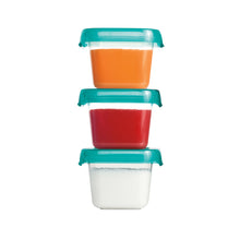 Load image into Gallery viewer, OXO Tot Baby Blocks Freezer Storage Containers 3 Pack 2oz - Teal