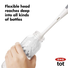 Load image into Gallery viewer, OXO Tot Bottle Brush with Detail Cleaner & Stand - Grey