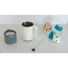 Load image into Gallery viewer, Beaba Milk Prep Bottle & Drinks Preparer - White Grey (BS Plug)