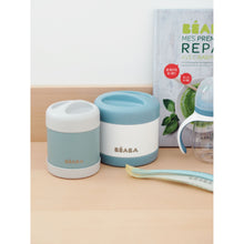 Load image into Gallery viewer, Beaba Stainless Steel Food Container 300ml - Light Mist/Eucalyptus Green