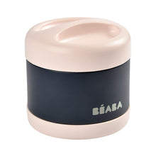 Load image into Gallery viewer, Beaba Stainless Steel Food Container 500ml - Light Pink/Night Blue
