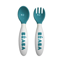 Load image into Gallery viewer, Beaba 2nd Stage Training Fork & Spoon with Case - Blue