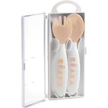 Load image into Gallery viewer, Beaba 2nd Stage Training Fork & Spoon with Case - Nude